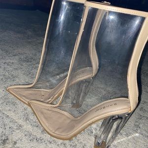 Bamboo•clear•heels